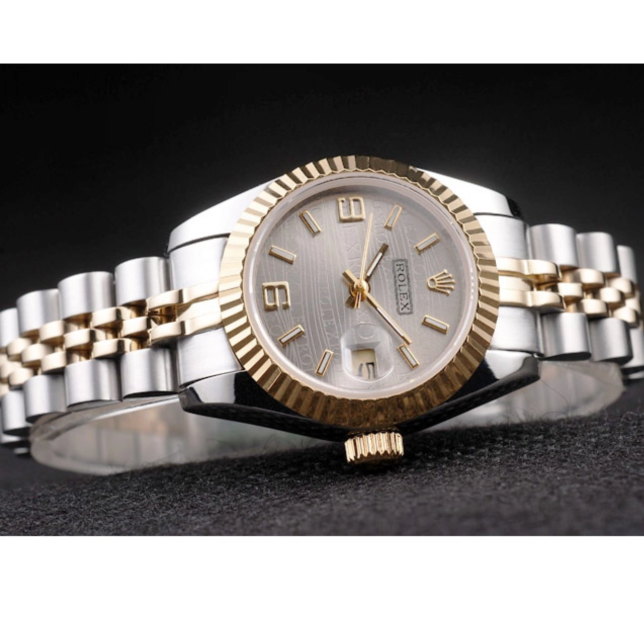 AAA Replica Watches Stainless Two Steel Rolex Tone Plated Gold Datejust Yellow 98078 0815